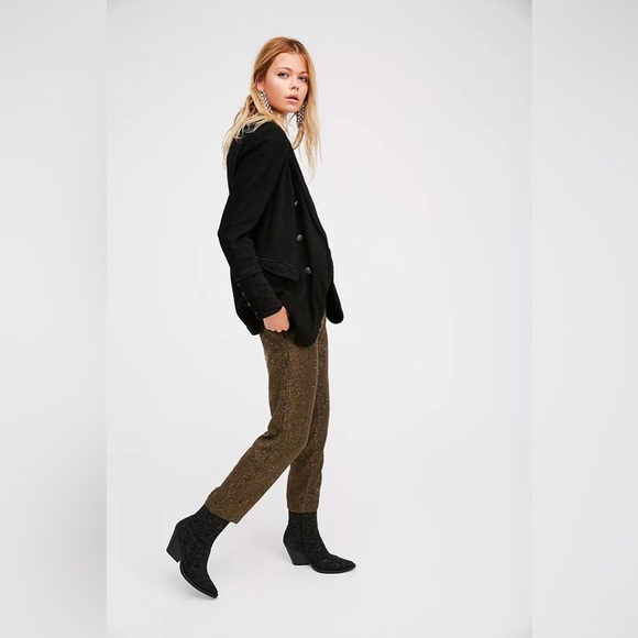 Free People Black Double-Breasted Blazer - Picture 2 of 13